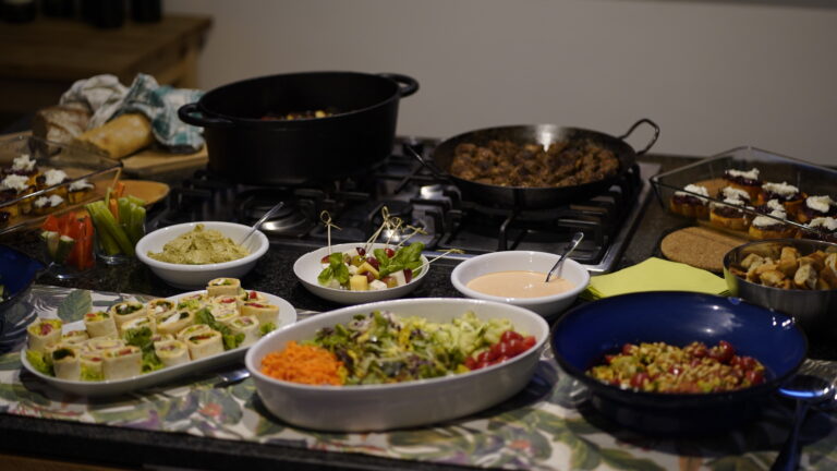 delicious buffet at the life safari women camp